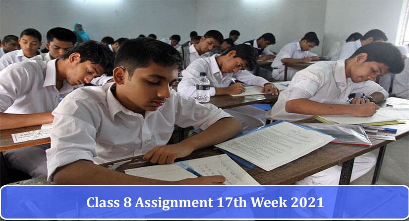 Class 8 Assignment 17th Week 2021