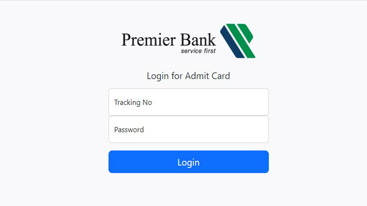 Premier Bank Admit Card 2022